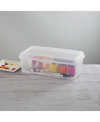 Sterilite Plastic Stacking FlipTop Latching Storage Box Container, Clear, 6 Pack