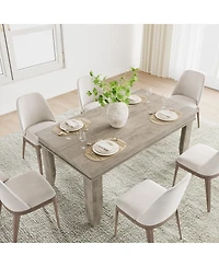 gaomon 63 Farmhouse Dining Table For 4-6 People, Room, Kitchen