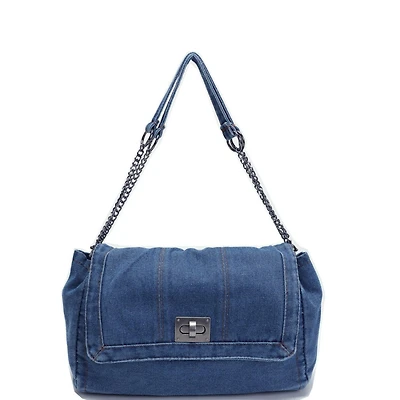 Susu Women's Astra Chain Flap Shoulder Bag, Crossbody Soft Handbag