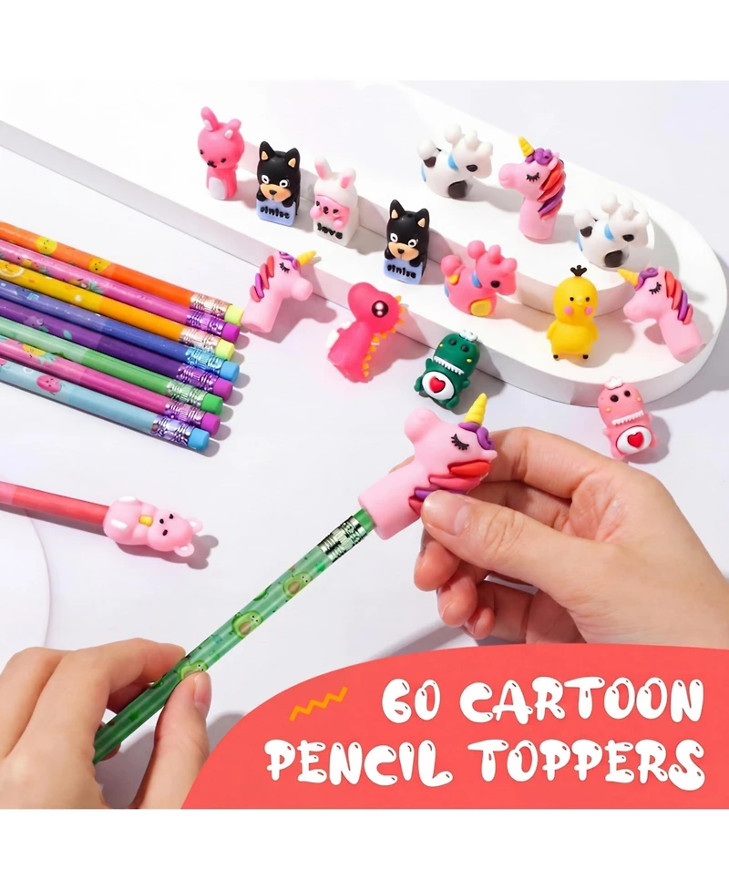 Gnuadz Scented Pencils Animal Toppers School Gift 30 pieces