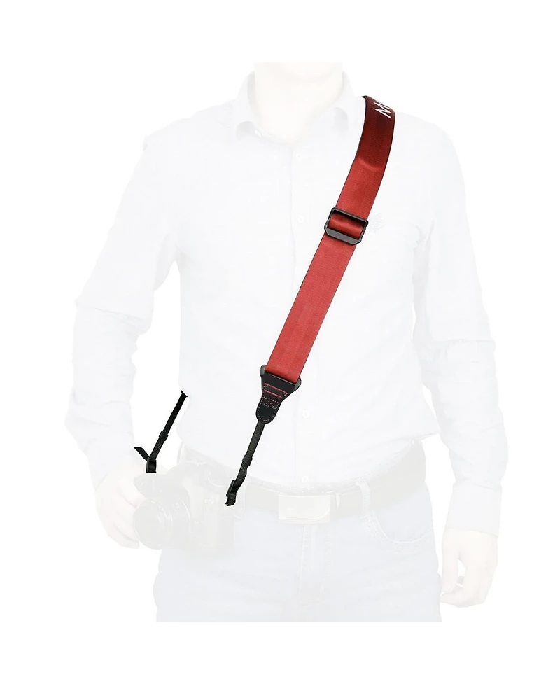 Movo Ns-203 Nylon-Webbed Camera Strap with Gel Shoulder Strap for Dslr's and Binoculars (Coral)