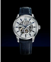 Bulova Men's Classic Sutton Automatic Blue Leather Strap Watch 40mm
