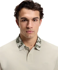 Boss by Hugo Men's Relaxed-Fit Jacquard Collar Polo Shirt