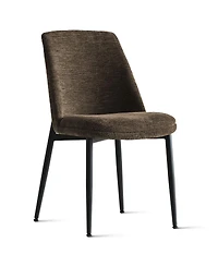 Maison Boucle Chenille Upholstered Dining Chairs Set of 4, Armless Side