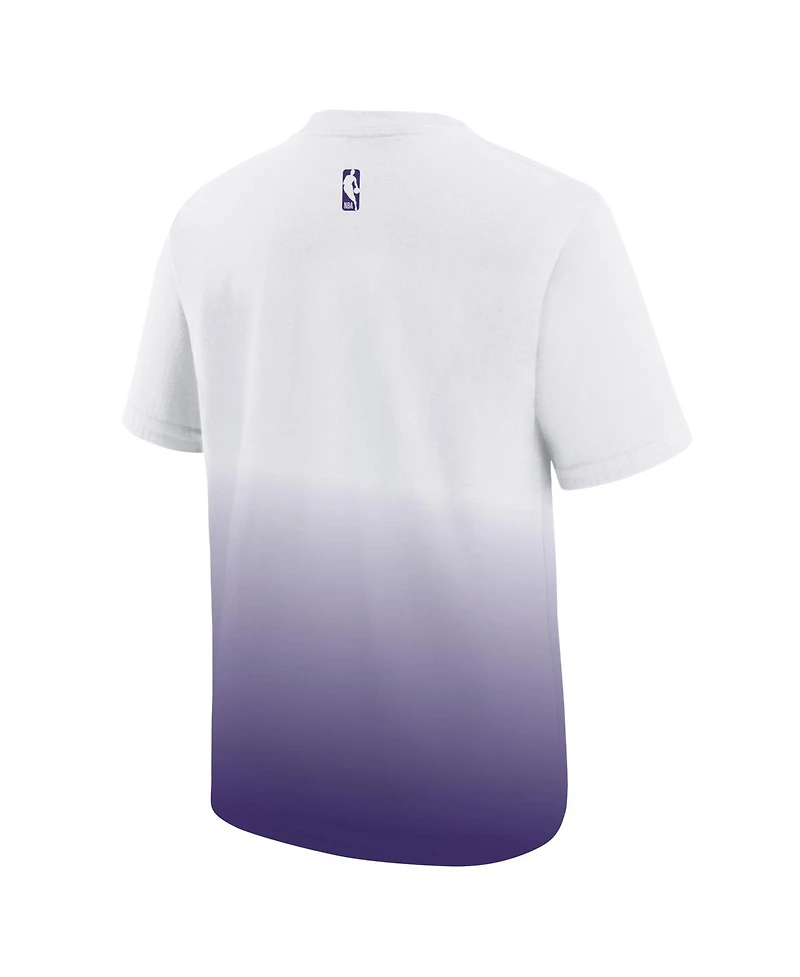 Nike Big Boys and Girls White/Purple Los Angeles Lakers 2025/26 City Edition Max90 T-Shirt