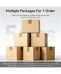 Tribesigns 5-Piece Outdoor Patio Furniture Set with 2 Chairs, 1 Loveseat, 1 Coffee Table and 1 Side Table,Modern Outdoor Conversation Set for Poolside