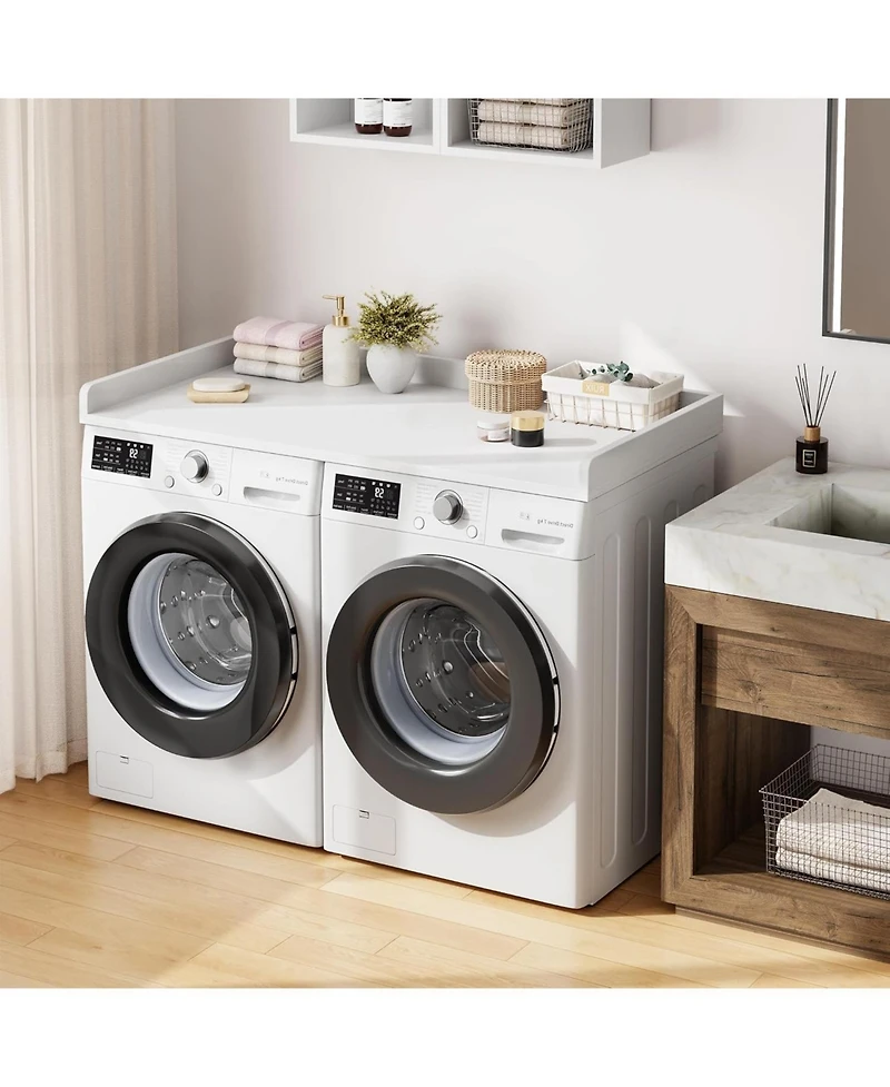 gaomon Washer Dryer Countertop, Laundry Topper with Edge and Non-Slip Pad