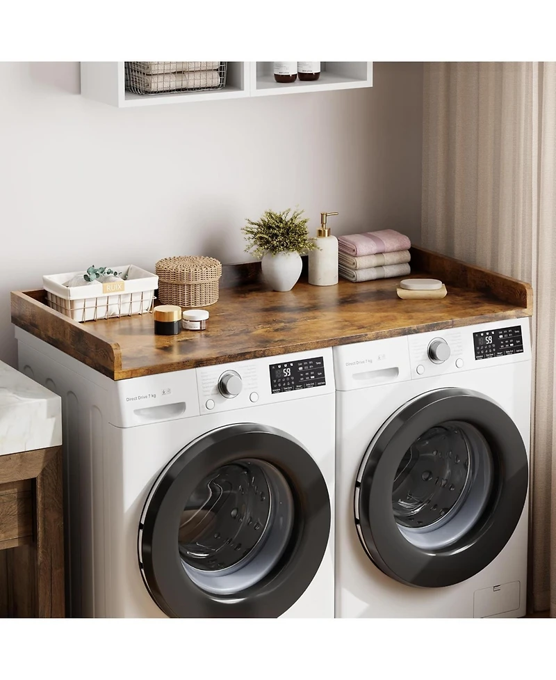 gaomon Washer Dryer Countertop, Laundry Topper with Edge and Non-Slip Pad