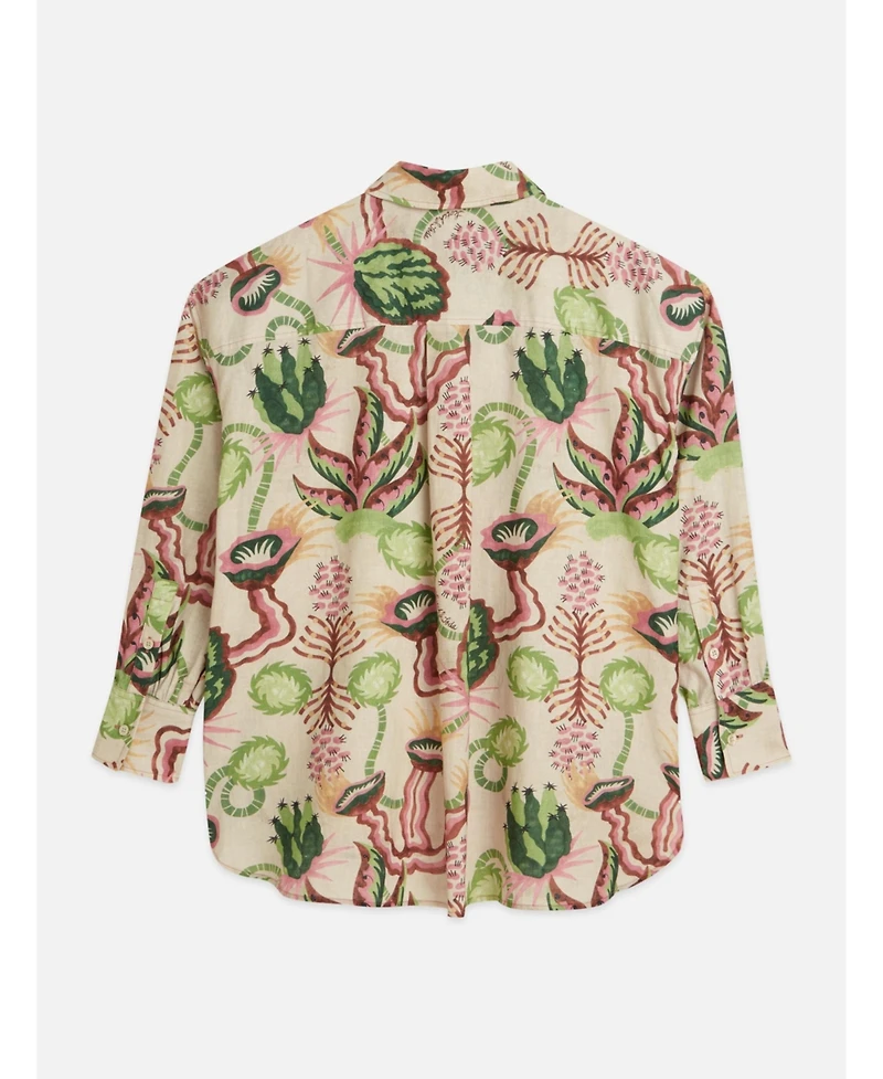 Scotch & Soda Women's Linen Blend Printed Shirt