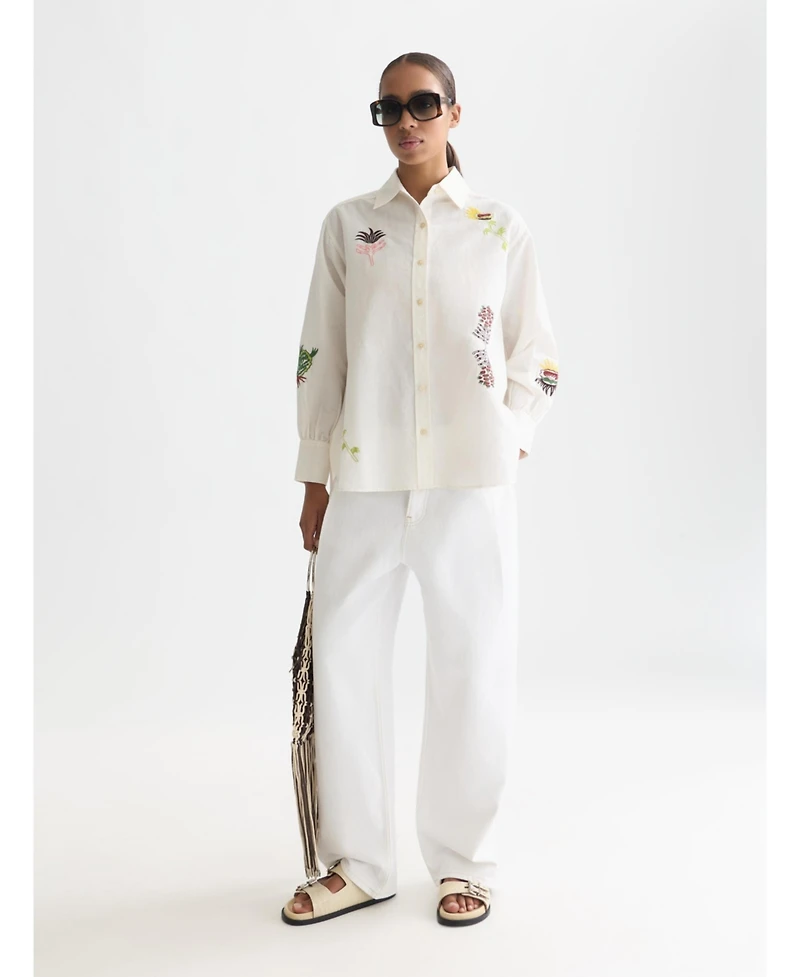 Scotch & Soda Women's Embroidered Girlfriend Shirt