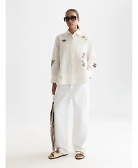 Scotch & Soda Women's Embroidered Girlfriend Shirt