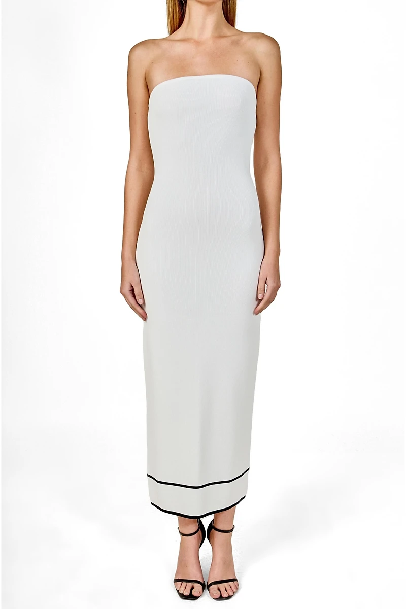 endless rose Women's Strapless Knit Midi Dress
