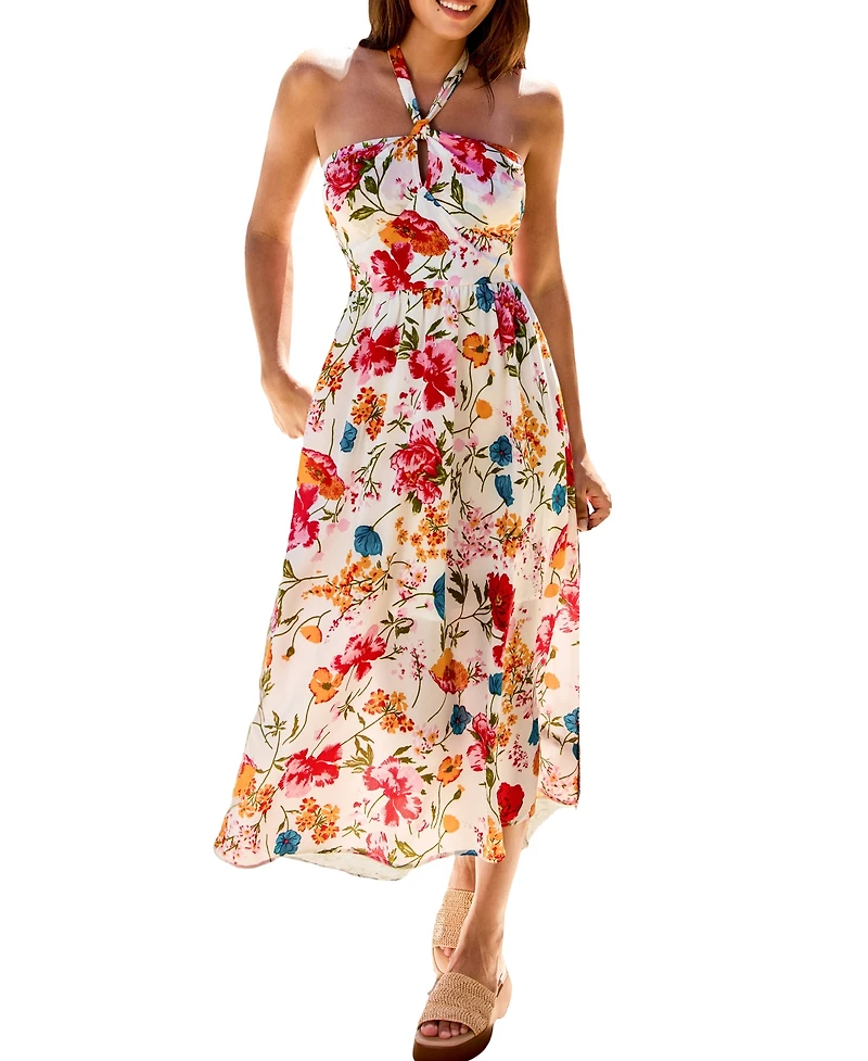Cupshe Women's Lights Down Low Floral Midi Beach Dress