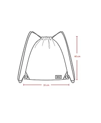 Deux par Deux Little Girl Floral Durable Lightweight Drawstring Bag