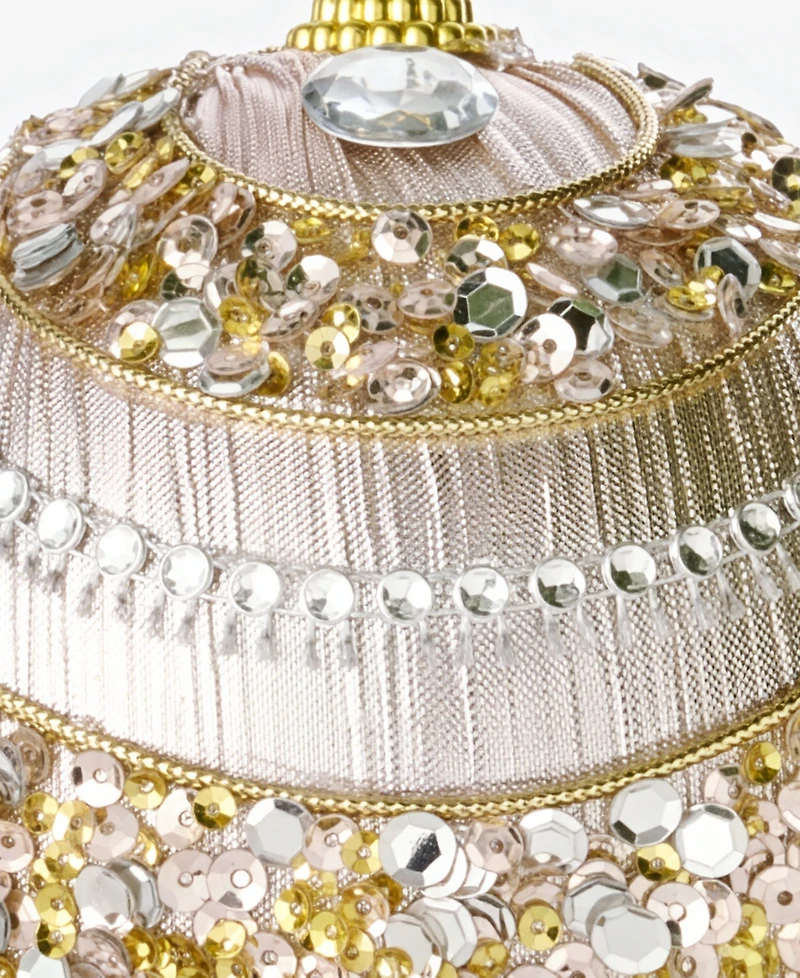 Holiday Lane Jeweled Classics Rose Gold Jeweled Ball Ornament, Macy's Exclusive