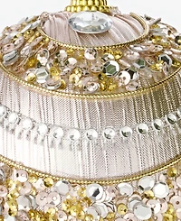 Holiday Lane Jeweled Classics Rose Gold Jeweled Ball Ornament, Macy's Exclusive