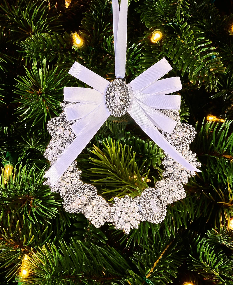 Holiday Lane Jeweled Classics Wreath Ornament, Macy's Exclusive