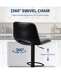 Gaomon Adjustable Bar Stools Set of 2, Heavy Duty Height Adjustable Bar Chairs