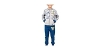Naruto Boys Classic Youth Gray Zip Hoodie and Navy Jogger Pants