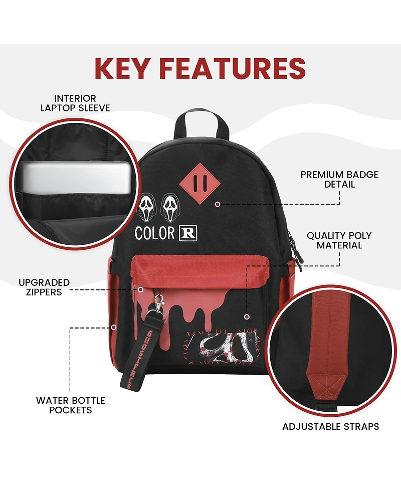 Ghostface Masks & Blood Drip Adult Backpack
