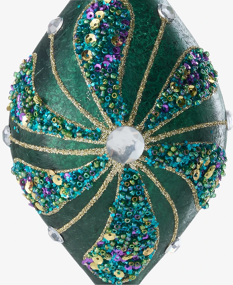 Holiday Lane Peacock Beaded Drop Ornament, Macy's Exclusive