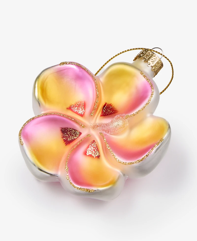 Holiday Lane Hawaii Pink & Gold Flower Ornament, Exclusively at Macy's