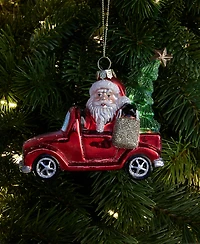 Holiday Lane Texas Santa In Truck Ornament, Macy's Exclusive