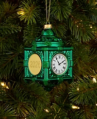 Holiday Lane Marshall Fields Green Clock Ornament, Macy's Exclusive