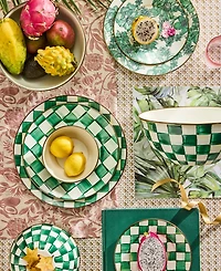 Mackenzie-Childs Emerald Check Small Everyday Bowl, 40-oz.