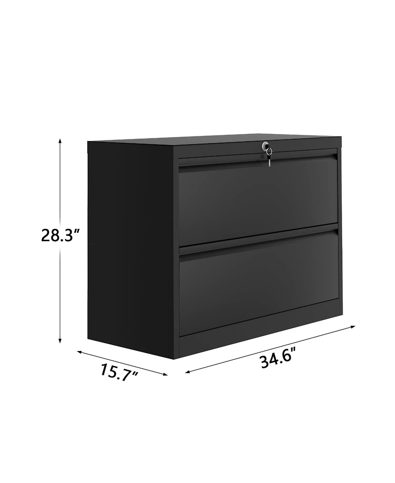 gaomon 2-Drawer Metal File Cabinet with Lock for Home Office