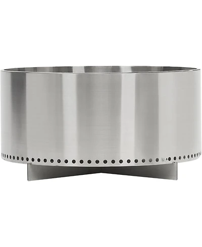 Gaomon 27 Inch Stainless Steel Smokeless Fire Pit, Round Fixed Base with Star Cutout Design, Wood Burning Outdoor Fire Bowl for Camping Patio Backyard