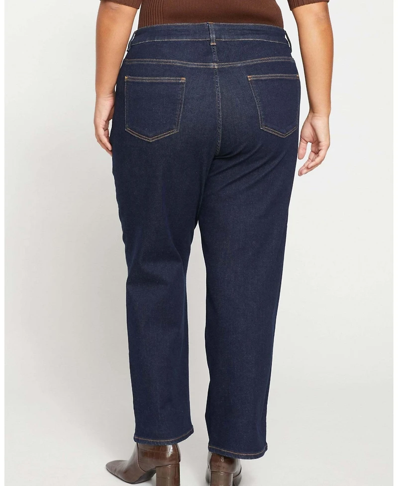 Universal Standard Women's Plus Bae Boyfriend Straight Leg Jeans