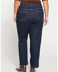Universal Standard Women's Plus Bae Boyfriend Straight Leg Jeans