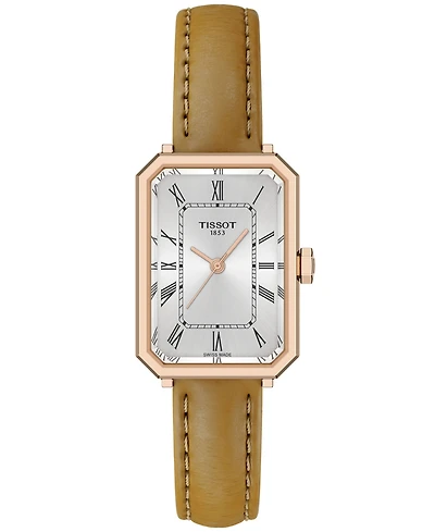 Tissot Women's Rectangular Silver Stainless Steel Watch 21.8mm