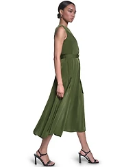 Karl Lagerfeld Paris Women's Twill Midi Dress
