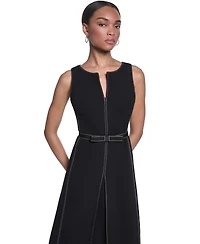 Karl Lagerfeld Paris Women's Scuba Crepe Knee-Length Dress