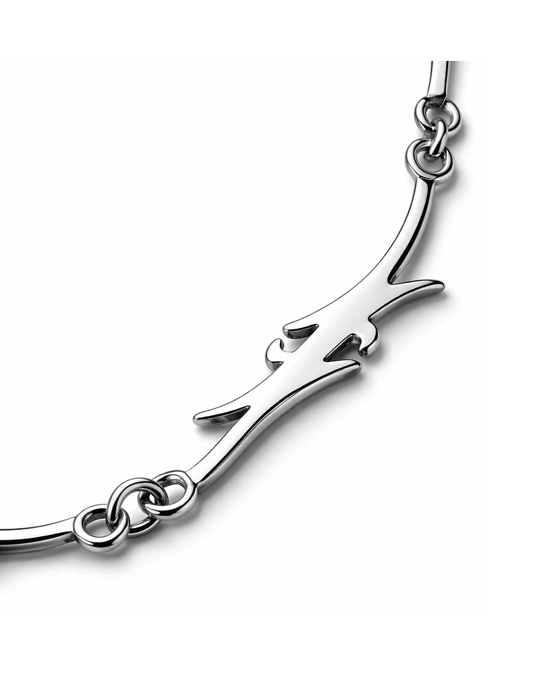 Rebl Jewelry Silver Barbed Wire Necklace