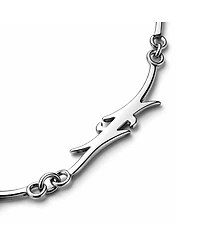 Rebl Jewelry Silver Barbed Wire Necklace
