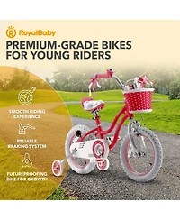 RoyalBaby Stargirl Children's Outdoor Bicycle 14 Inch with Training Wheels