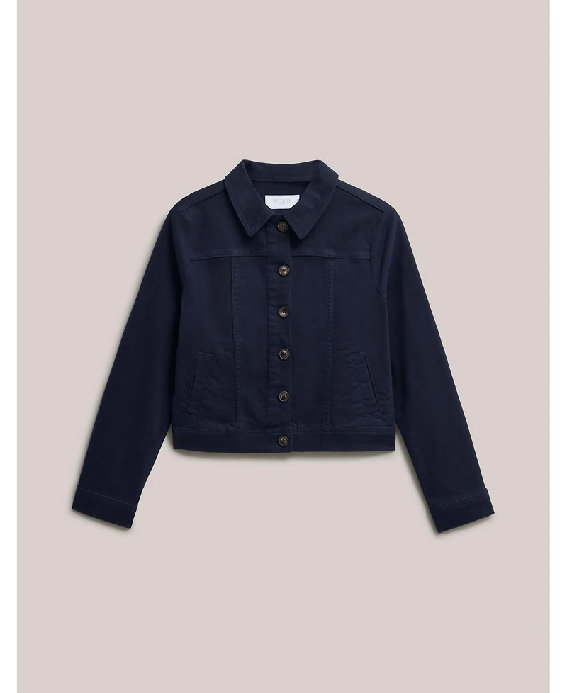 Hobbs London Women's Selborne Boxy Cropped Denim Jacket
