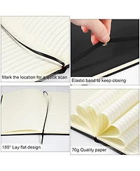 Gnuadz Lined Journal Notebooks A5 Hardcover Pu Leather Wide Ruled