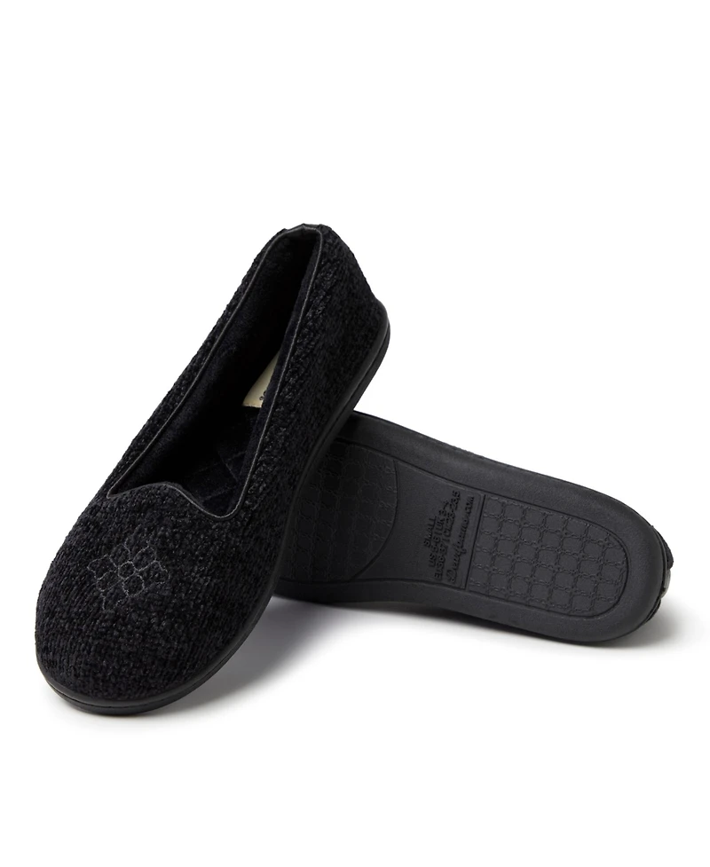 Dearfoams Women's Rebecca Chenille Closed Back Slipper, Online Only