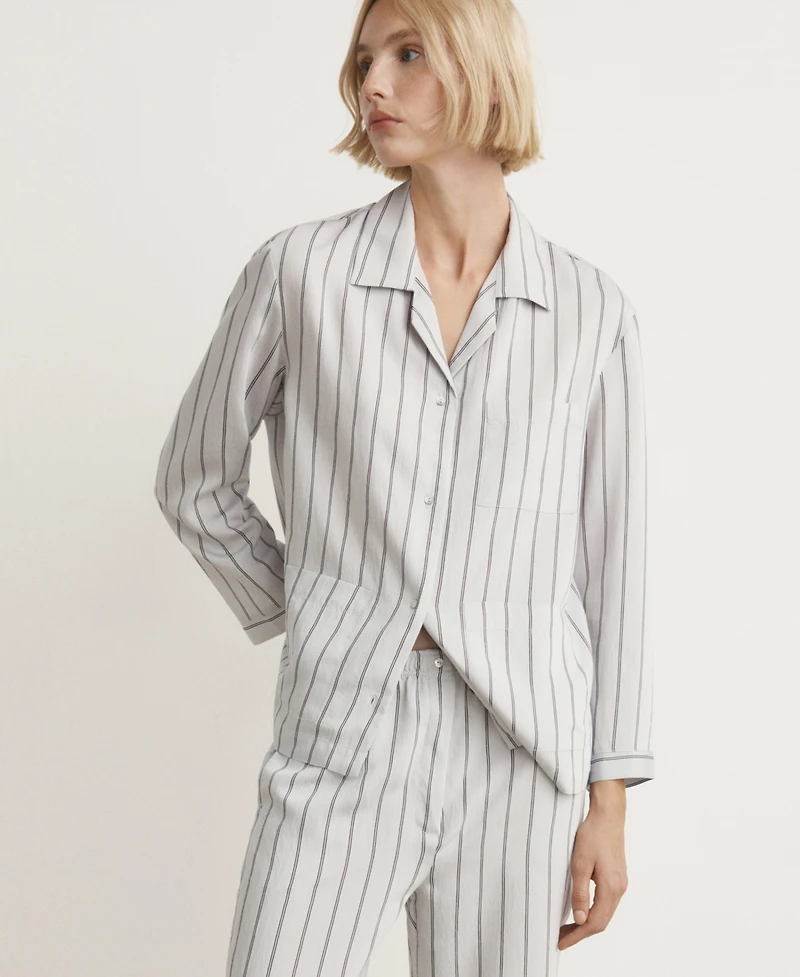 Mango Women's Striped Pajama Pants