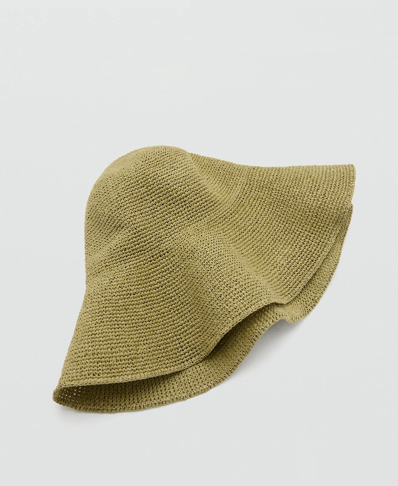 Mango Women's Natural Fiber Bucket Hat