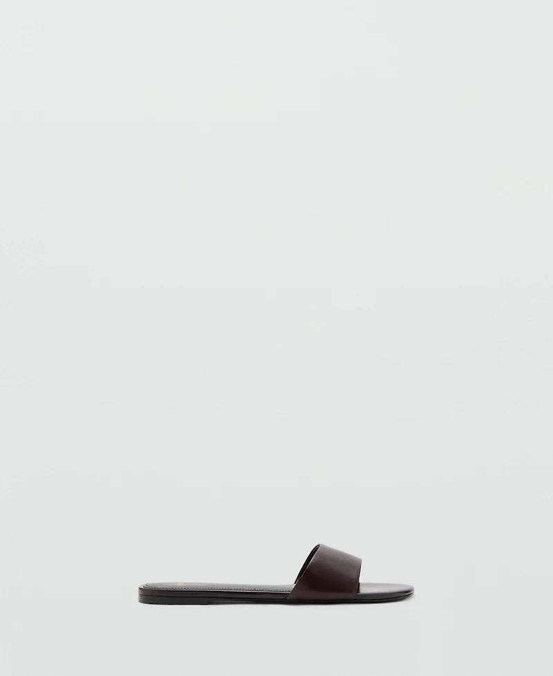 Mango Women's Flat Leather Sandals