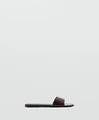 Mango Women's Flat Leather Sandals