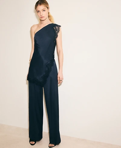 Mango Women's Satin Straight-Fit Pants