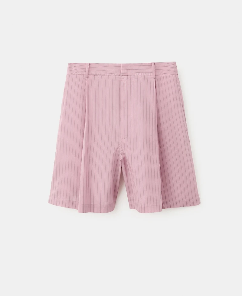 Mango Women's Straight Pinstripe Bermuda Shorts