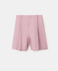 Mango Women's Straight Pinstripe Bermuda Shorts