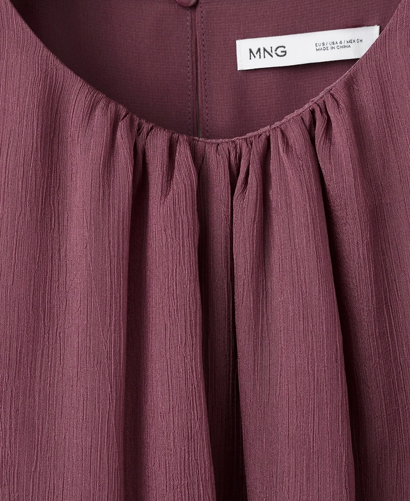 Mango Women's Ruffled Draped Dress